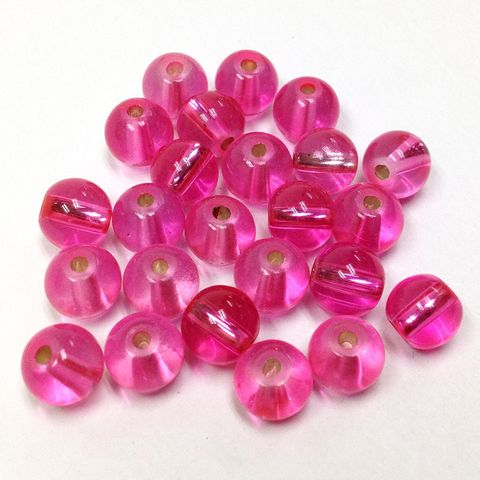 Glass Beads 8mm Pink Pkt 25
