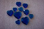 Gems Heart Mix Sizes Blue Pkt 10