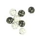 Bead Plastic Round Black   White 20G