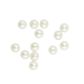Bead Plastic Faceted Round Pearl White