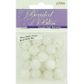 Bead Plastic Round Cluster 14mm White