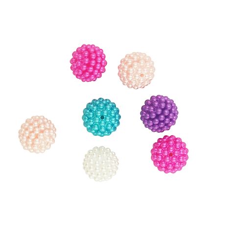 Bead Plastic Round Cluster 14mm Assorted