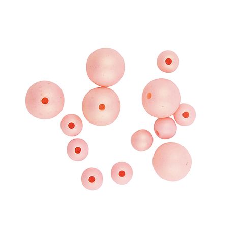 Bead Plastic Round AB Pink 16Pcs