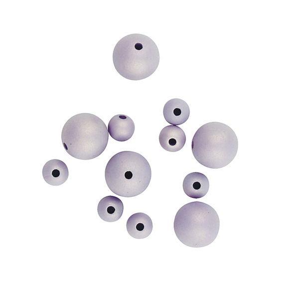 Bead Plastic Round AB Lilac 16Pcs