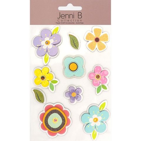 Jenni B Flowers Pastel Multi 10Pcs