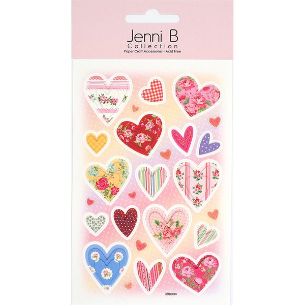 Jenni B Hearts Floral Stripe 25Pcs