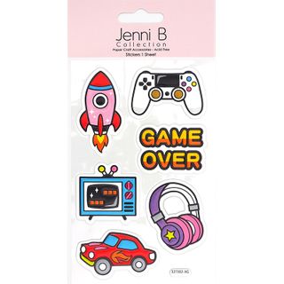 Jenni B Teen Game Over Silver Foil 6Pcs