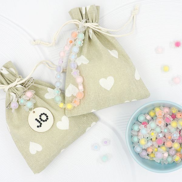 FROSTED PASTEL LOLLY BEADS 18PCS