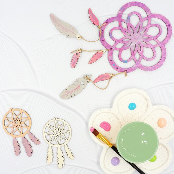 WOOD MINI DREAM CATCHERS 3PCS