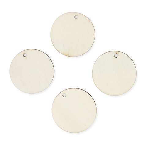 WOOD ROUND TAGS 38MM 4PCS