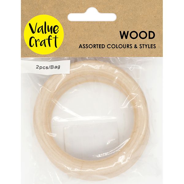 CRAFT WOOD HOOPS 8CM 2PCS