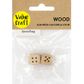 CRAFT WOOD 15MM DICE 2PCS