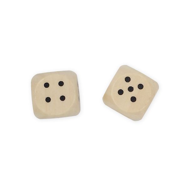 CRAFT WOOD 15MM DICE 2PCS