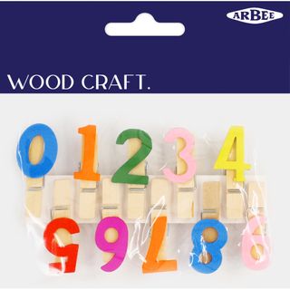 ARBEE WOOD NUMBER PEG 10PCS