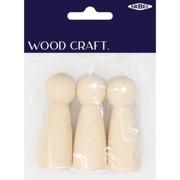 ARBEE WOODEN PEOPLE GIRL 3PCS