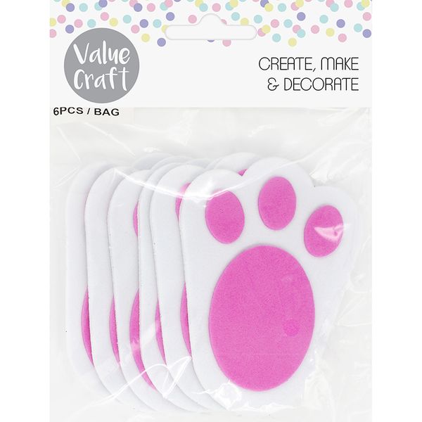 EASTER ADHESIVE BUNNY FEET 6PCS