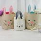 EASTER BUNNY HESSIAN BASKET PINK 1PC