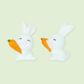 EASTER RESIN BUNNY W CARROT 2PCS