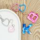 J ACC METAL HEART KEY RING MULTI 5PCS