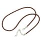 Jf Plaited Necklace-Clasp 43Cm Brown 3Pc