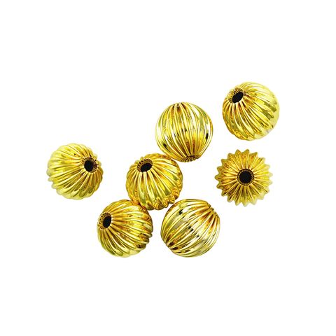 Jf Spacer Ridge Ball 10Mm Gold 10Pcs