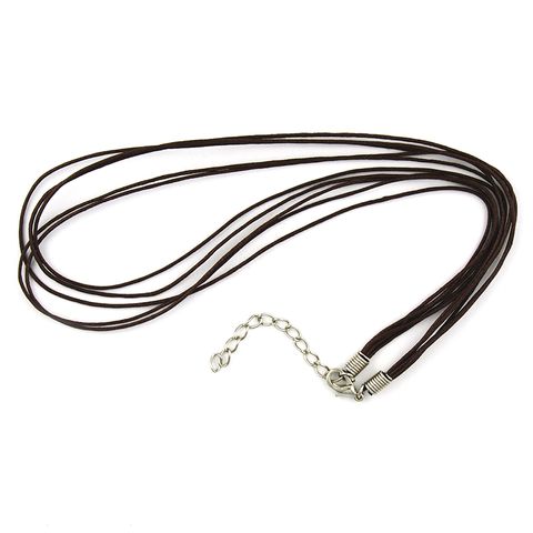 Jf Twine Necklace-Clasp 41Cm Brown 3Pcs