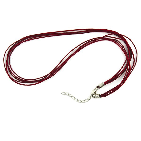 Jf Twine Necklace-Clasp 41Cm Red 3Pcs