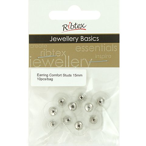 Jf Earring Comfort Studs 15Mm Slv 10Pcs