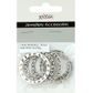 Jf Metal Ring W Flower 32Mm Dk Slv 5Pcs