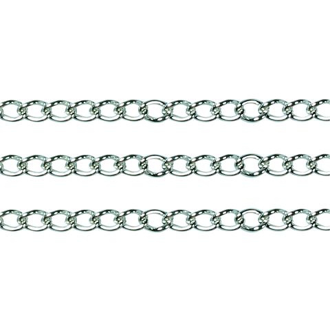 Chain Twisted Oval Link 5x3mm Silver 1m