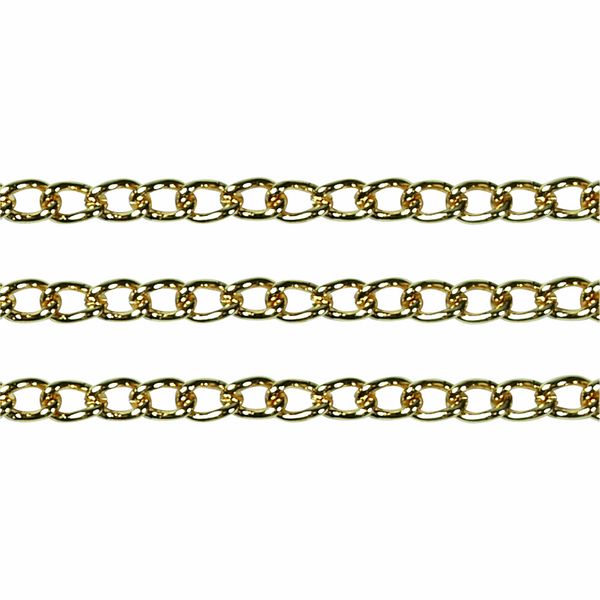 Chain Twisted Oval Link 5x3mm Gold 1m