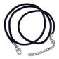 Jf Acc Leather Necklace 45Cm Black 1Pc