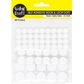 SELF ADHESIVE LOOP HOOK DOTS WHITE 69PCS