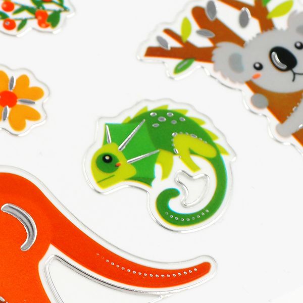 STICKERS FOIL AUSTRALIAN ANIMALS 1SH