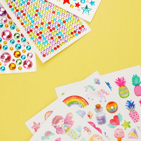 STICKERS GLITTER UNICORN RAINBOWS 1SH