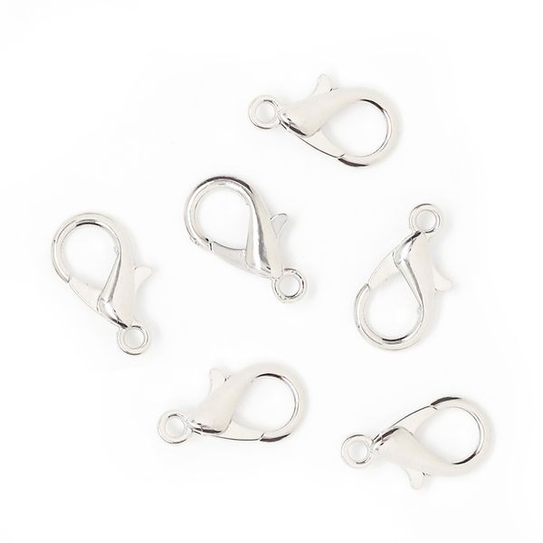 JF LOBSTER CLASP 21MM SILVER 6PCS