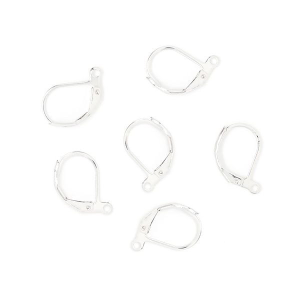 JF EARRING HOOK LEVER BACK SILVER 6PCS