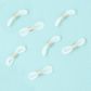 JF GLASSES CHAIN ENDS RUBBER CLEAR 10PCS