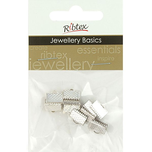 Jf Acc Ribbon Clamp 10Mm Silver 10Pcs