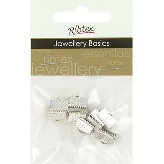 Jf Acc Ribbon Clamp 10Mm Silver 10Pcs