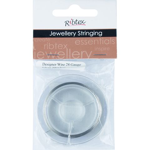 Designer Wire 28Gauge Silver 20m