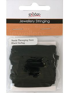 Faux Suede Thonging 5mm Black 5m