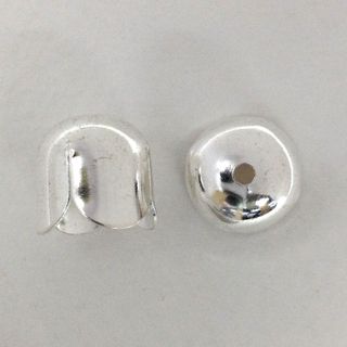 Bell Caps 12mm Silver Pkt 4