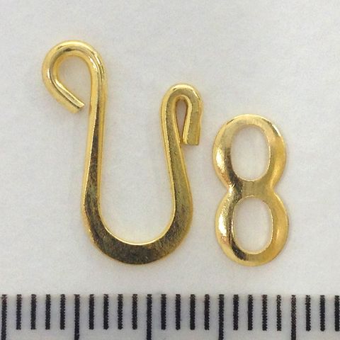 Clasp Hooks Gold Pkt 12