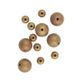 Bead Plastic Round AB Copper 16Pcs