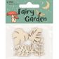 WOOD SHAPES FERNS 4PCS