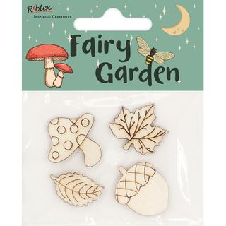 WOOD SHAPES COTTAGE 4PCS