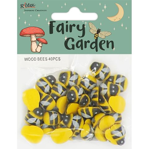 WOOD BEES 40PCS