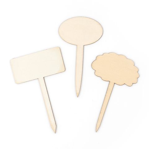 WOOD GARDEN STAKE SIGNS 3PCS