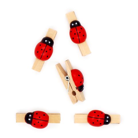 WOOD PEGS LADYBUG 4PCS